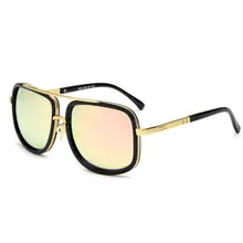 Large Retro Square Metal Sunglasses #6