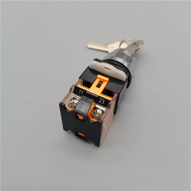 22mm LA38-11Y2/LA38-20Y3 2/3 Position with Key Knob Switch Self-locking/Self-reset Select Button Switch 10A/440V Rotary Switch