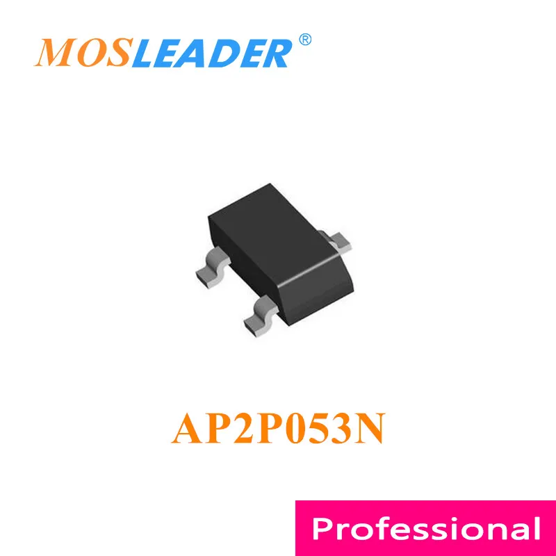 

Mosleader AP2P053N SOT23 3000 шт. AP2P053N-HF AP2P053 p-канал 20V 3A 4A, сделано в Китае, высокое качество