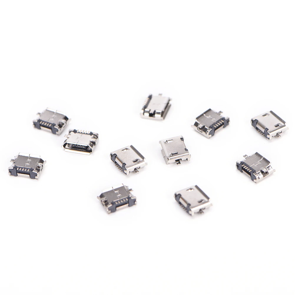 JETTING Micro USB 5pin B Type Female Connector For Mobile Phone Micro USB Jack Connector 5 pin Charging Socket Sell 10Pcs