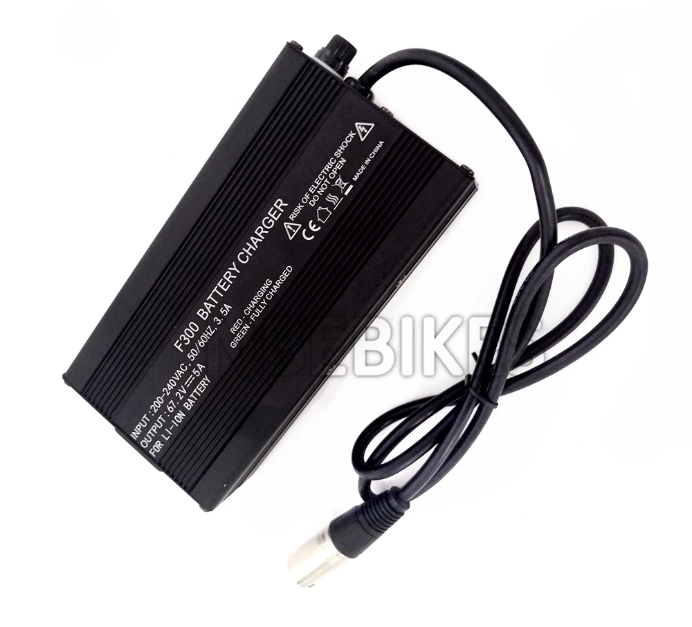 67.2V 5A Charger for 60V Li-ion e-bike Electric Bicycle Battery XLR Plug