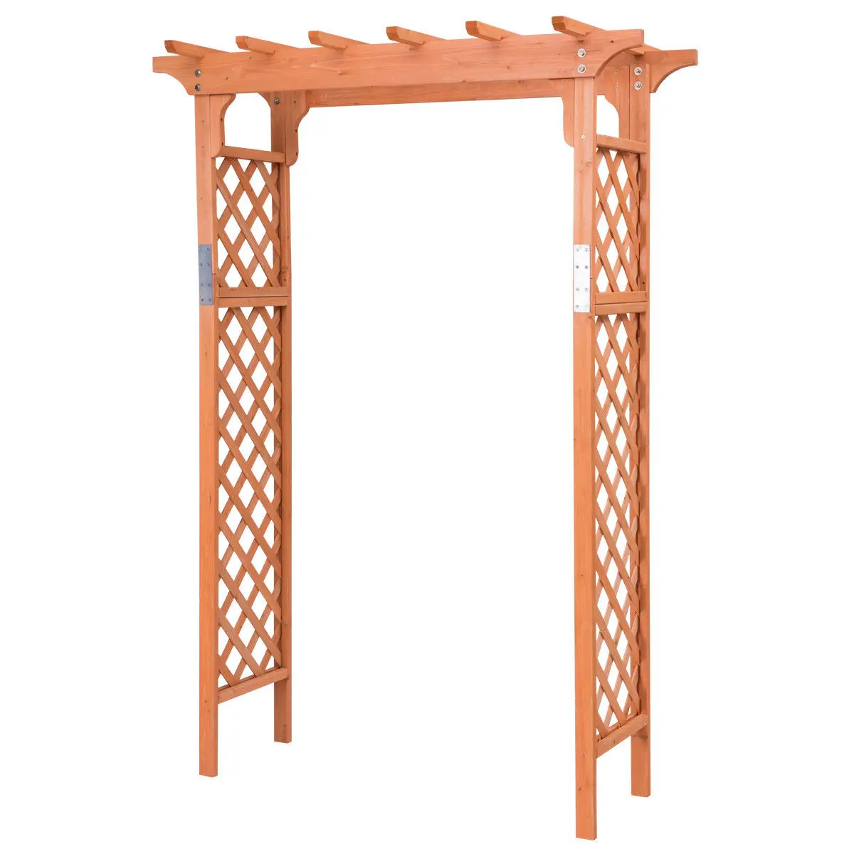 Imagem -04 - Costway-high Wooden Arbor Treliça para Jardim Pátio ao ar Livre Planta sobre 7ft