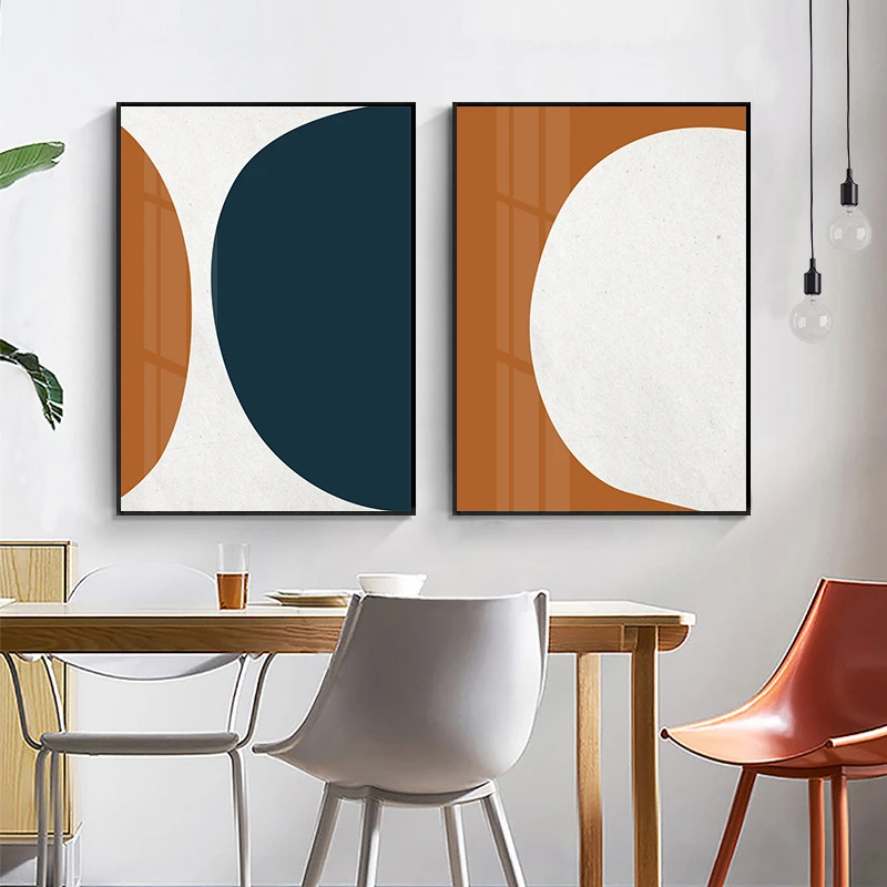 

Scandinavia Geometric Abstract Canvas Painting Wall Art Picture Interior Posters and Prints Gallery Living Room Home Decor