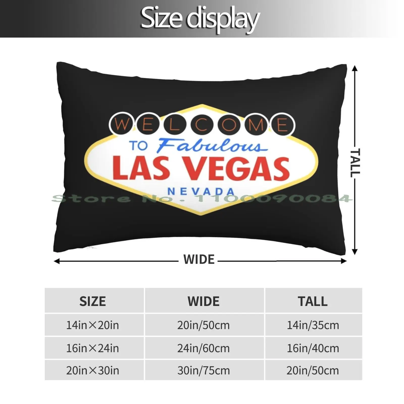 Welcome To Las Vegas Pillow Case 20x30 50*75 Sofa Bedroom Popular Best Selling Best Buy Newest Trending Sale Logo Editing On