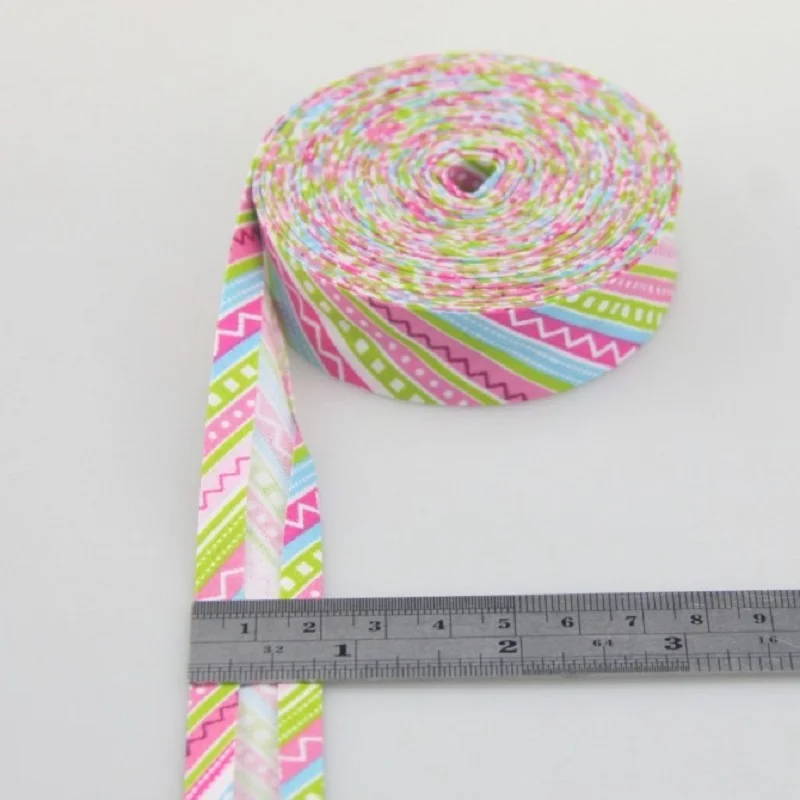 20mm Cotton Bias Tape Flower Printed Bias Binding Tape for Sewing DIY garment accessories cloth ribbon