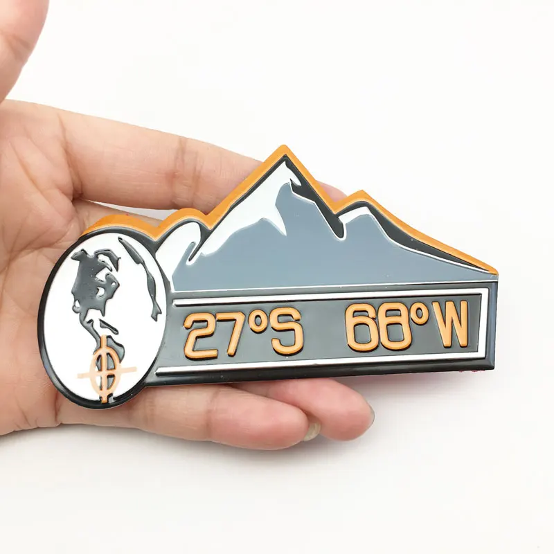Car Styling 3D Aluminum 4X4 Mountain 27S 68W Emblem Badge stickers For Truck Decal SUV JEEP Pickup DMAX Navara Accessories