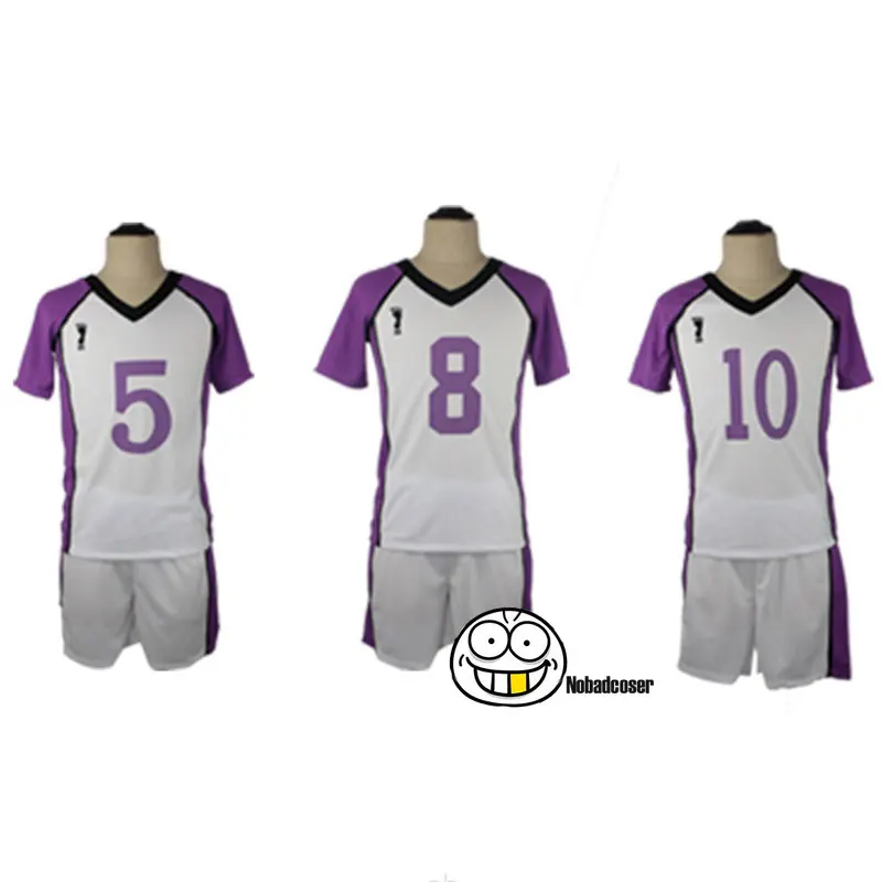 Haikyuu Season 3 Cosplay Jersey Shiratorizawa Academy Uniforms Wakatoshi Ushijima Eita Semi Satori Tendo Sportwear Costume Sets