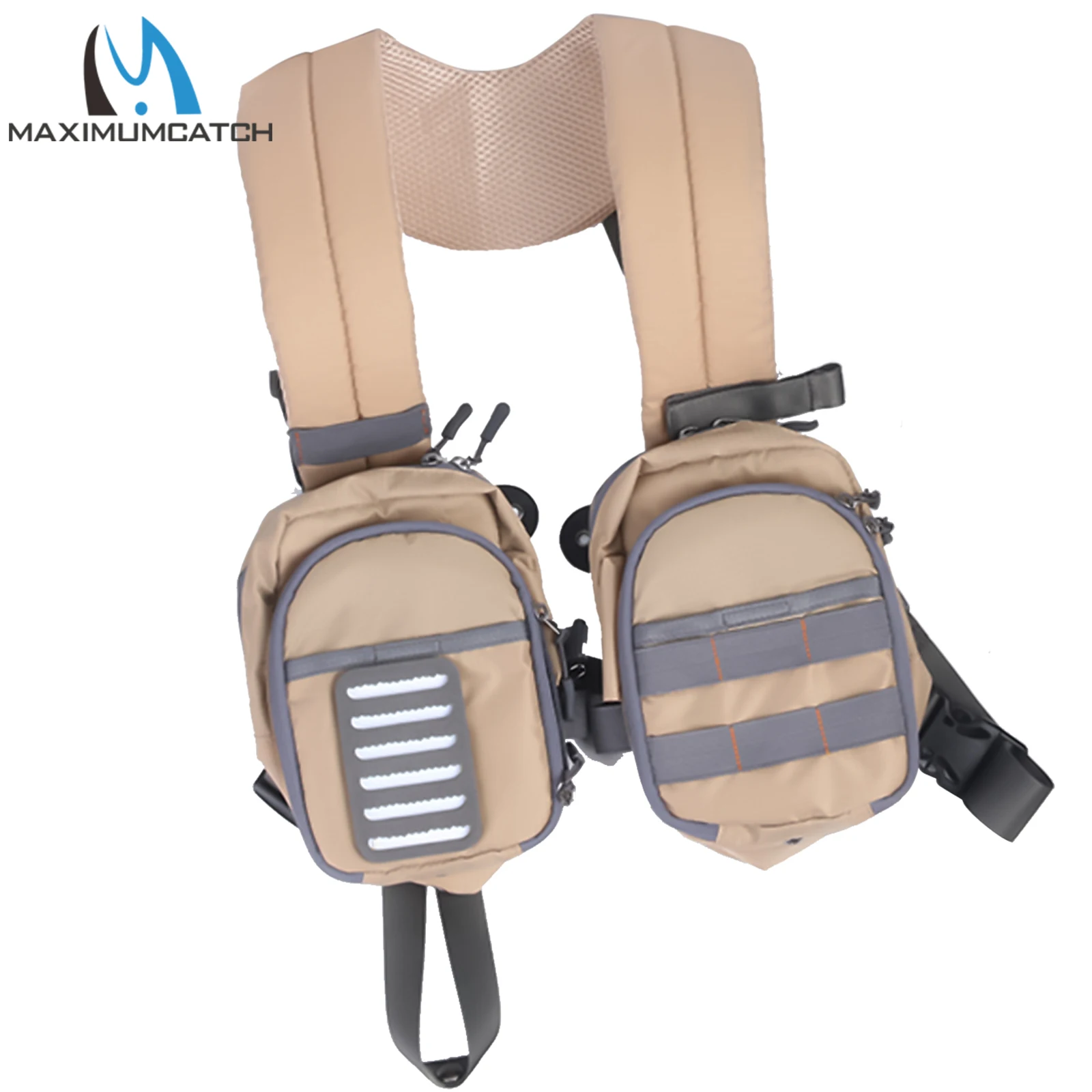 Maximumcatch Compact Fly Fishing Chest Pack Light Weight Adjustable Fishing Vest for Men Women Outdoor