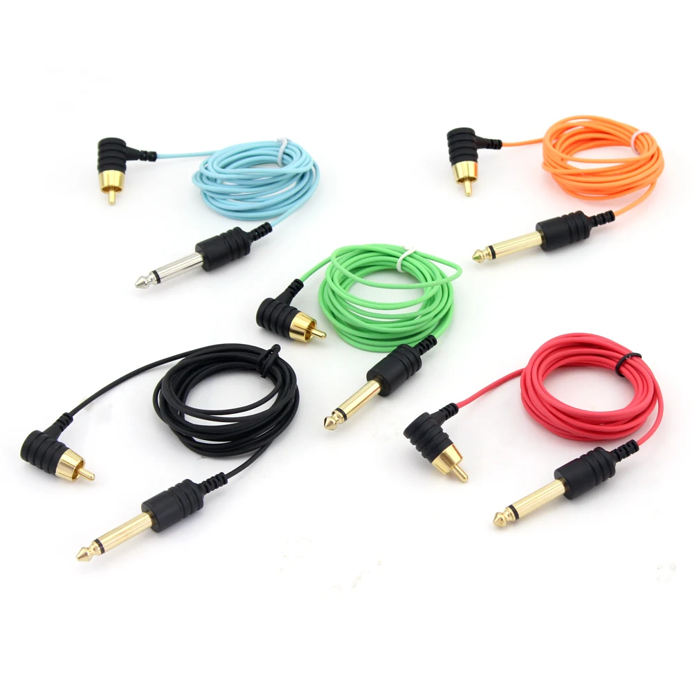 DISCOVER DEVICE Ultra Slim Flex Tattoo Clip Cord 1/4'' Tattoo Cable RCA Cord Tattoo Power Supply