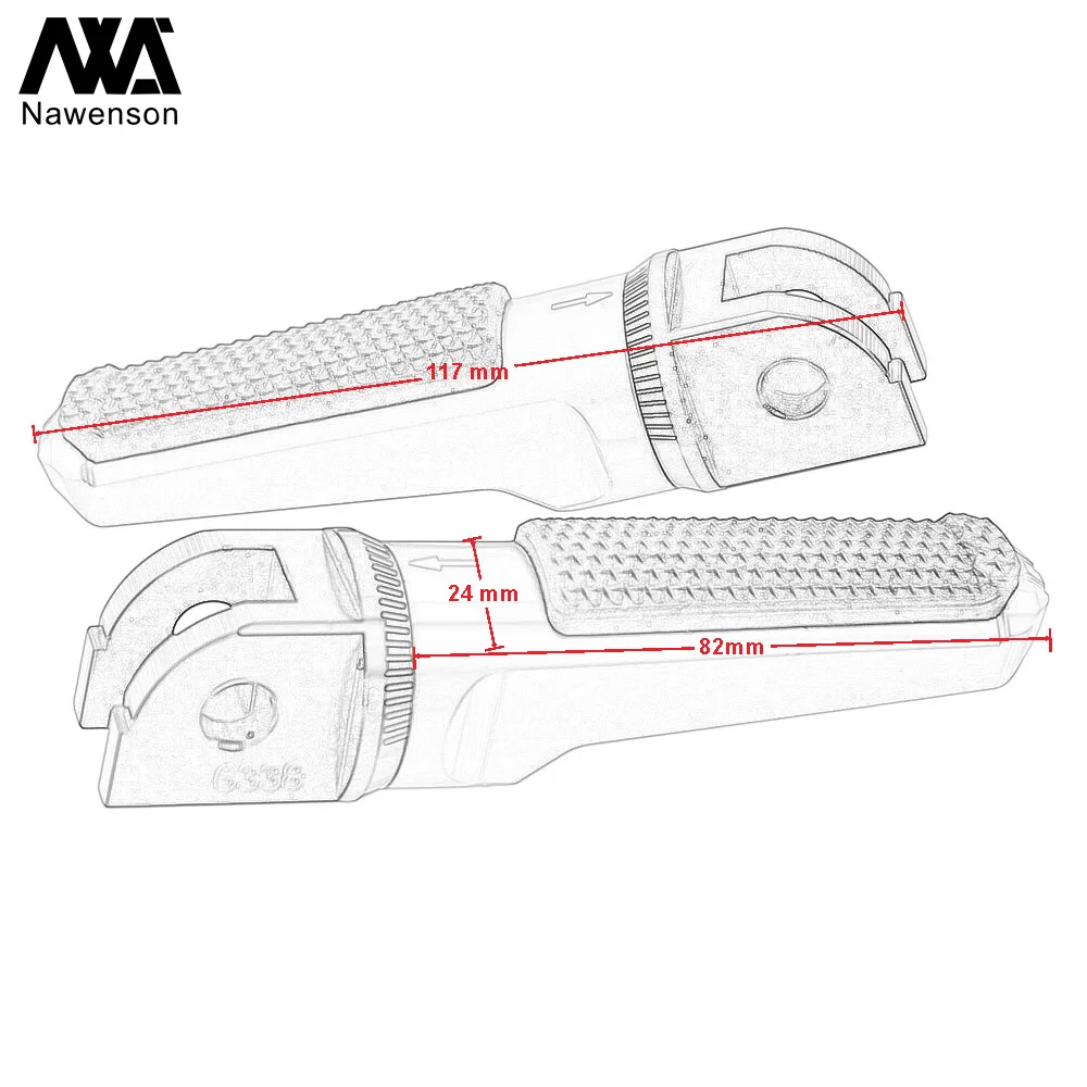 Front Pedals Motorcycle Footpegs Rider Footrest for KTM Duke 390 2013-2021 for Duke 125 11-21 for Aprilia Shiver 900 2017-2021