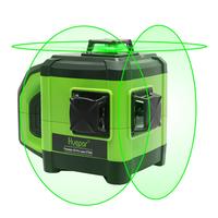 Huepar laser level Receiver & 12 Lines 3D Green Cross Line Laser DT03CG  Level Self-Leveling 360 Degree Vertical