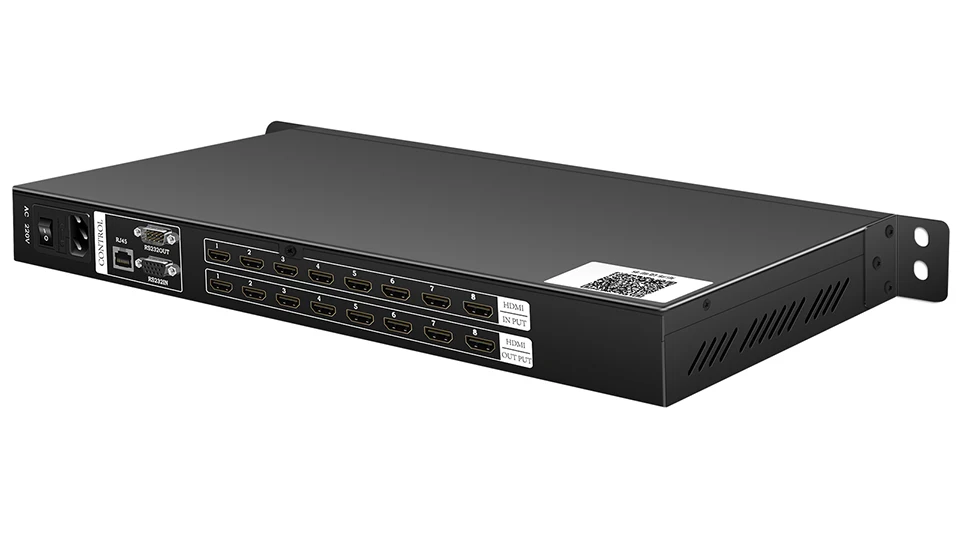 HDMI Matrix 8X8 adapter splitter switcher HDMI 1.3 1080P/60Hz HDCP 1.2 HDR HDMI 8 in 8 out with IR Controlfor UHD