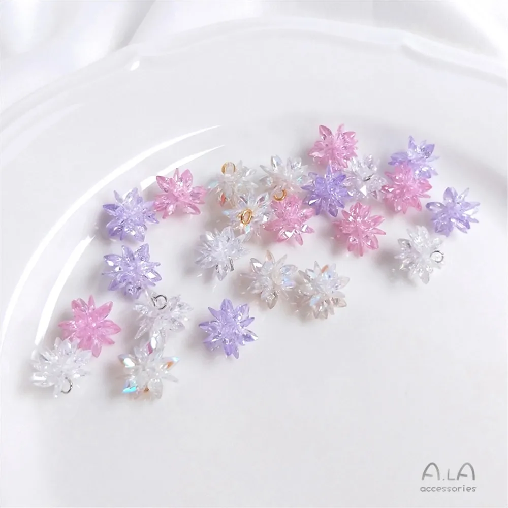 DIY akcesoria tkane koń gałka oczna cyrkon lodowa kulka kryształowa kula śnieg diamentowe kolczyki stud