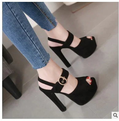 chunky sandals Woman Square Heel Sandals Open Toe High Heels Platform Sandals Shoes Woman High Heel 2021 sapatos feminino