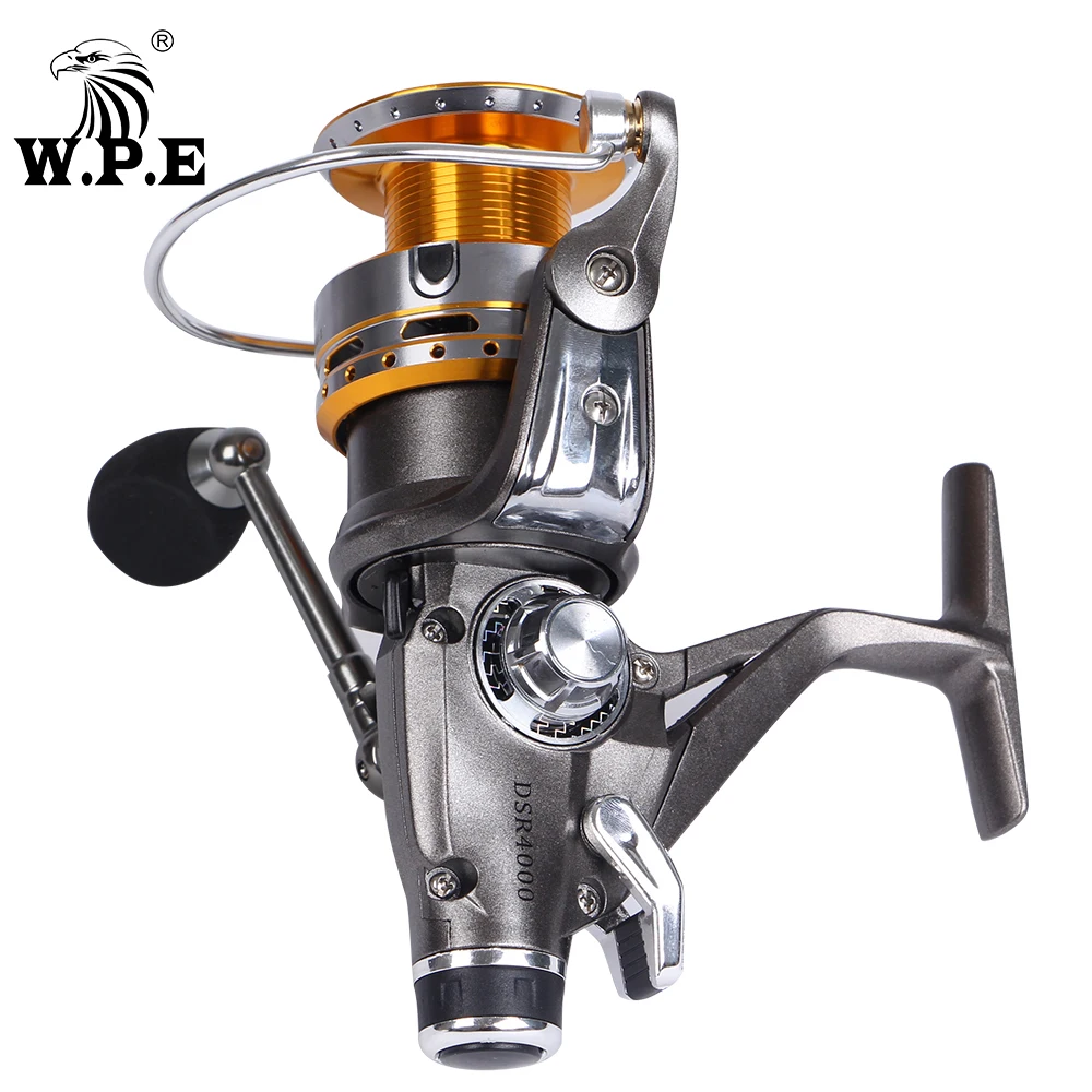 W.P.E DSR 4000 5000 6000 Series Spinning Fishing Reel with Front and Rear Drag System 5+1 Ball Bearings 5.0:1 4.6:1 Fishing Reel