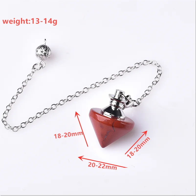 Colourful Fashion Simple Natural Crystal Pendulum Chain Reiki health Healing Energy Rock Mineral Specimen Lucky Souvenir