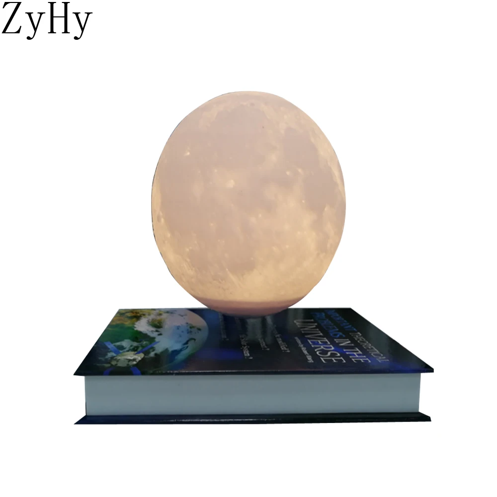 New Strange Gifts Office Bedroom Table Decorations Magnetic Suspension Moon Globe Book-Shaped lamp Base Floating Night Light