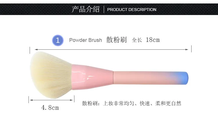 4pcs Cosmatic Makeup Brush Set Foundation Bb Cream Loose Power Blusher Eye Shadow Brush Face Powder Blush Cheek Tool Sale