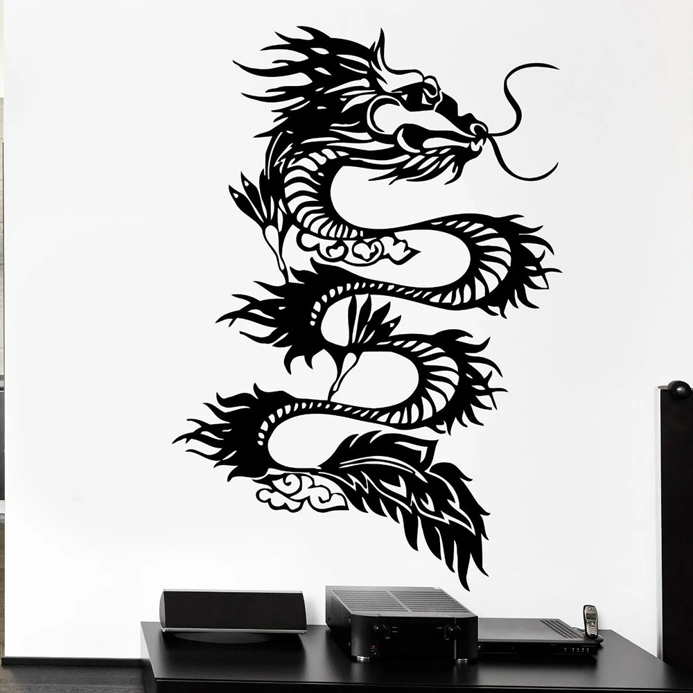 Dragon Wall Decal Mural Myth Fantasy  Cool Decor For Children Boys Kids Room Art Bedroom Adornment Wall Stickers M272