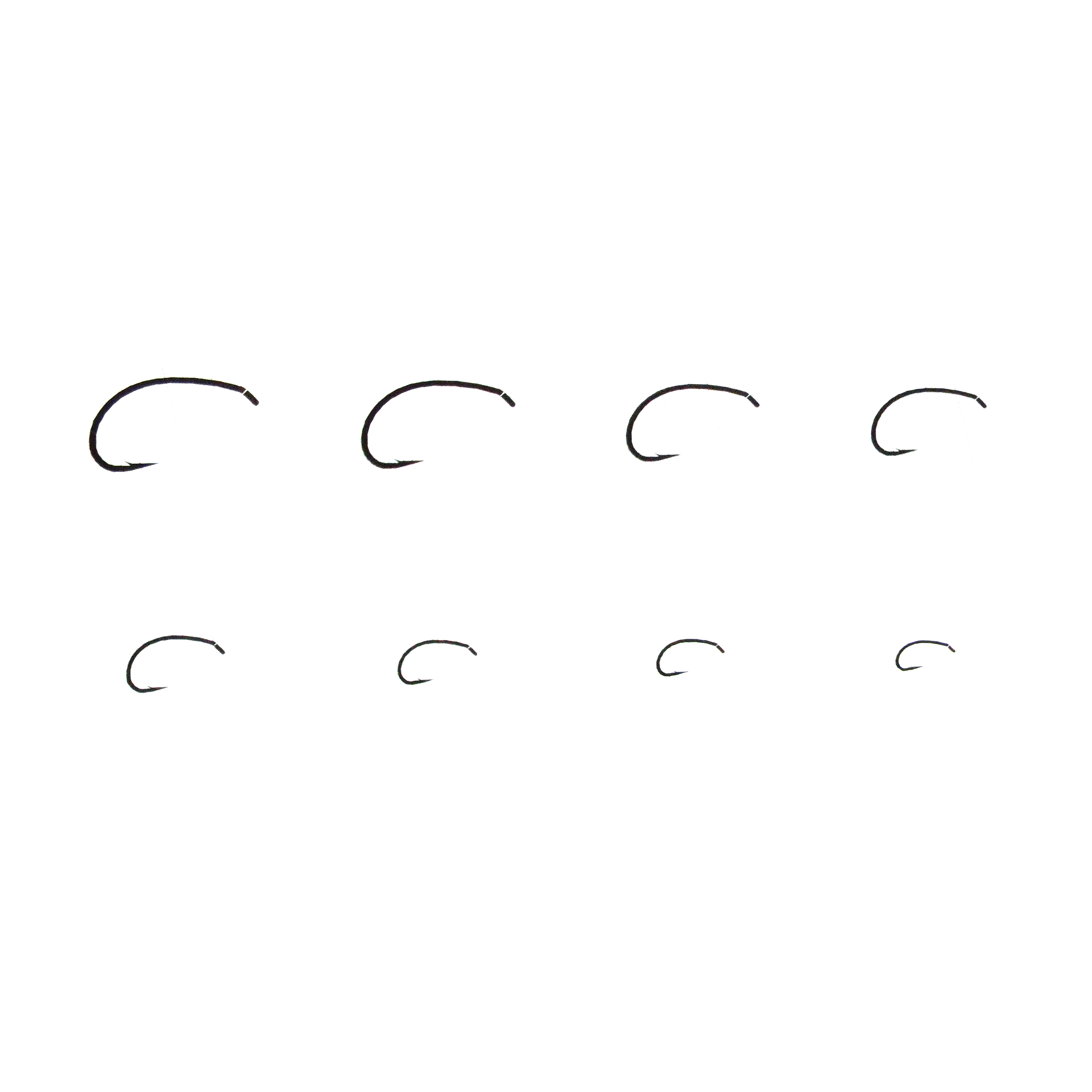 50/100 Stück Fliegenhaken mit gebogenem Schaft, Fliegenhaken für die Fliegenherstellung, Nymphen-, Caddis-, Midge- und Garnelenhaken, Fliegenfischhaken # 6 # 8 # 10 # 12 # 14 – Detail 7