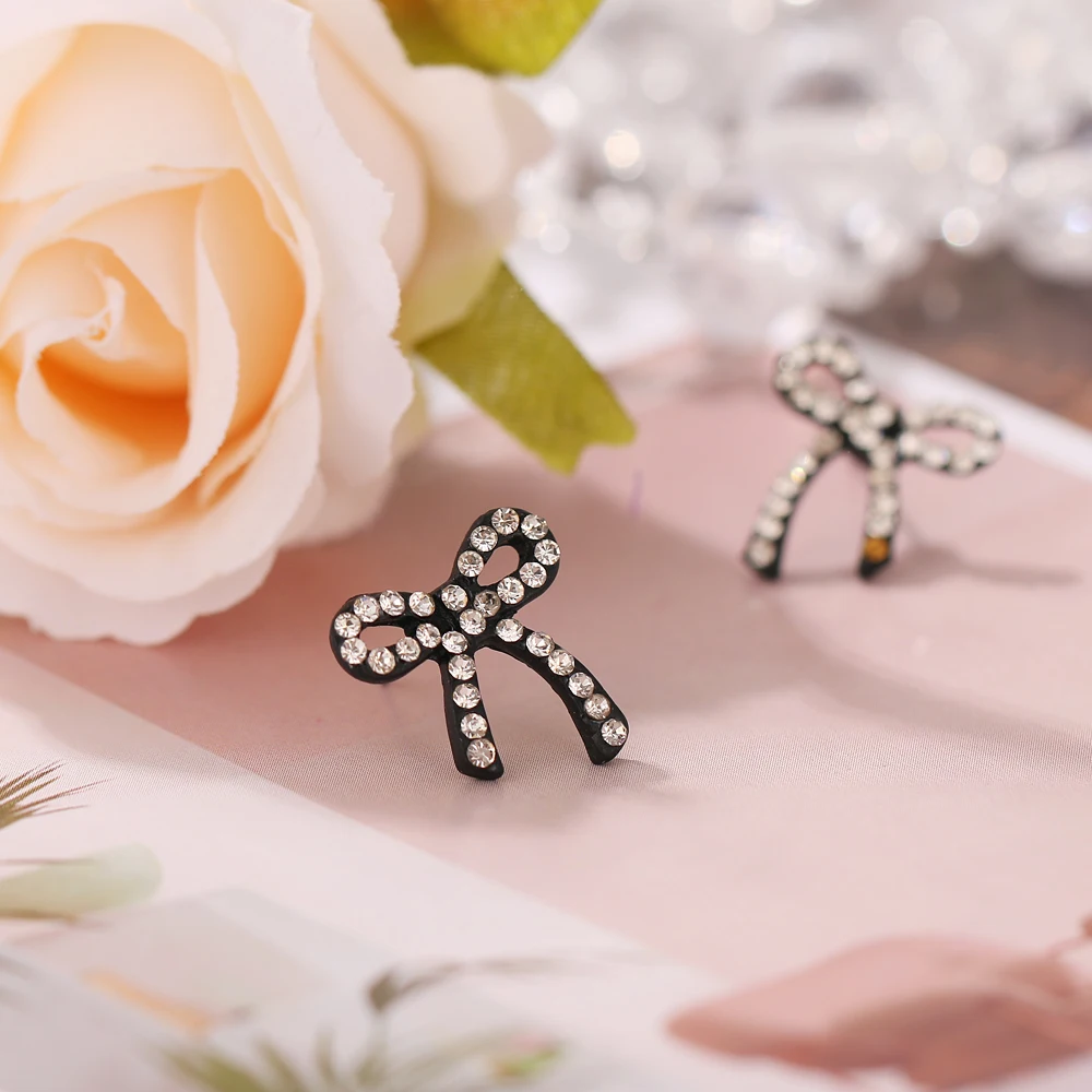 Boucles d'oreilles papillon en métal noir pour femmes, bijou simple et de haute qualité, à la mode, rétro, 2020, ET-039