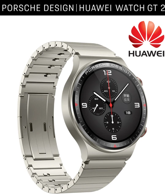 Smart HUAWEI WATCH GT 2 PORSCHE DESIGN Bluetooth Call Sports Health Coach Heart Rate Monitoring Music Fashion Titanium Gold AliExpress 44