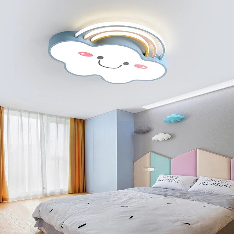 Nordic kindergarten children\'s room kids bedroom decor led lamp lights for room dimmable ceiling light home decoration lamparas