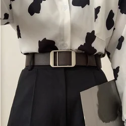 Female Non-porous Belt Simple PU Leather Belts for Women Jeans Suit Jeans Waistband Clothing Accessories