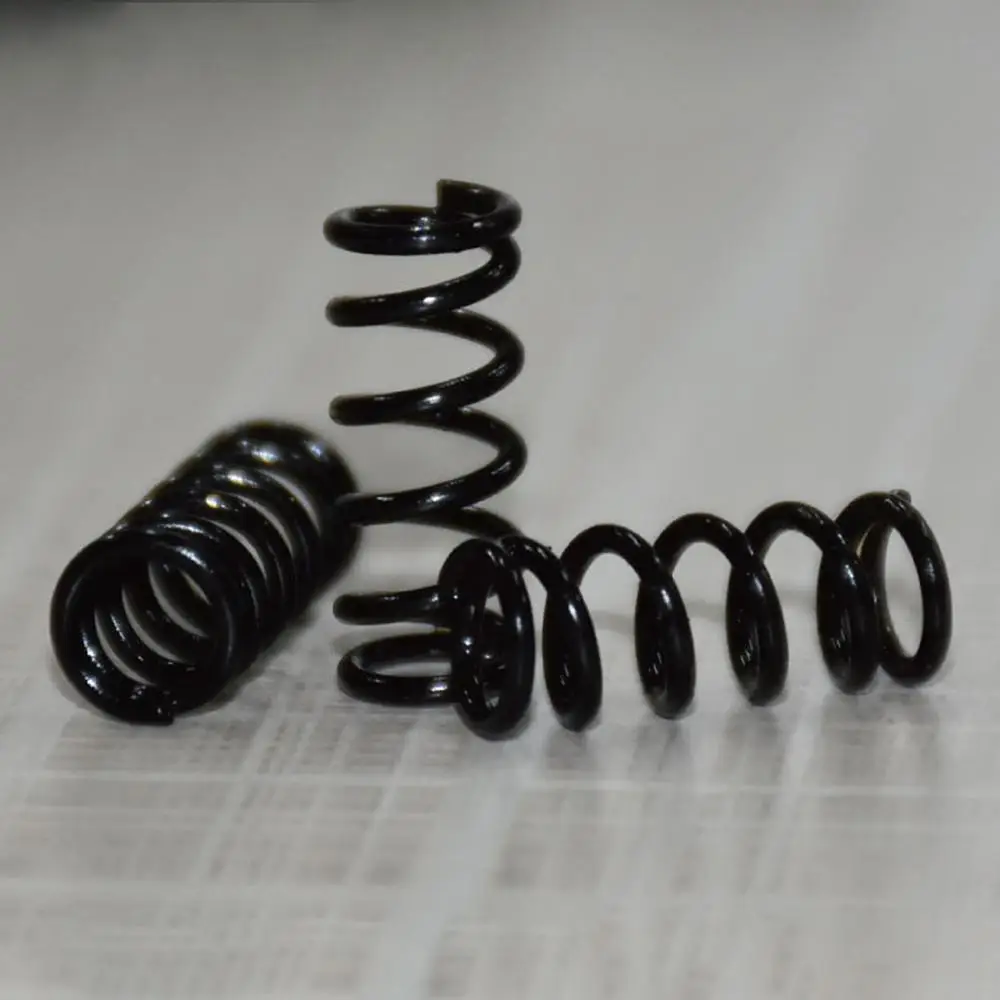 5PCS Tinggi Elastis Menghitam Musim Semi Baja Mangan Tekanan Musim Semi Kawat Dia 1.2Mm Diameter Luar 8-20Mm panjang 10-50Mm
