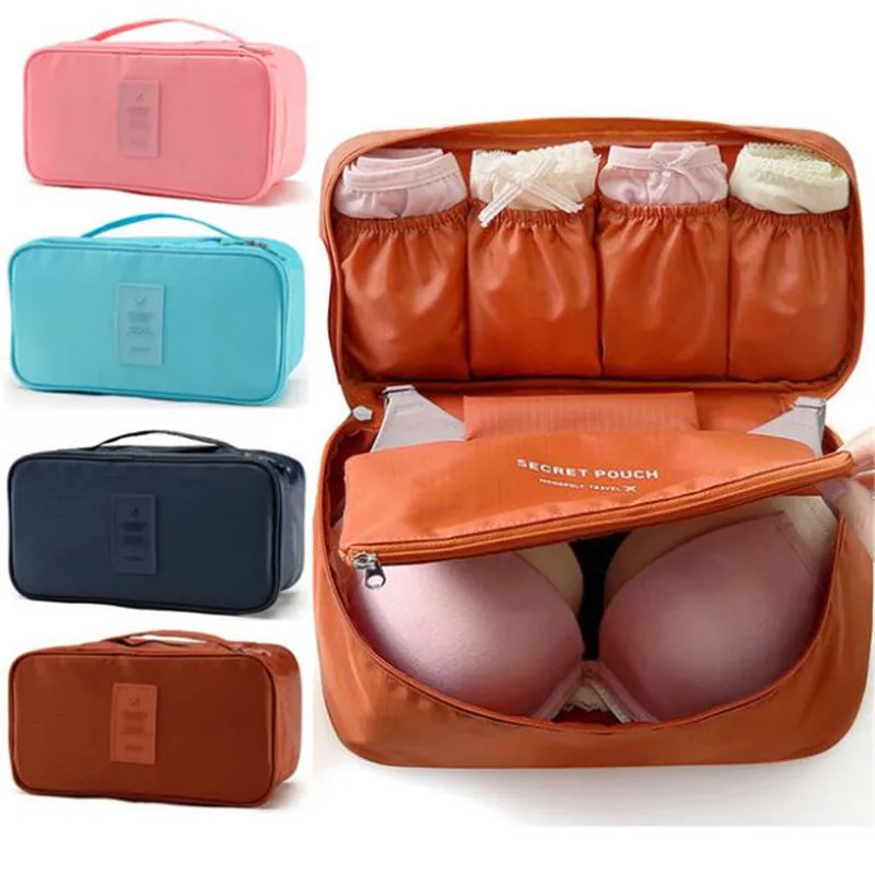 Women Bra Organizer Storage Bag Travel Packaging Cubes Underwear Bag Bra Organizer Girl Personal Items Pouch Travel Accessories