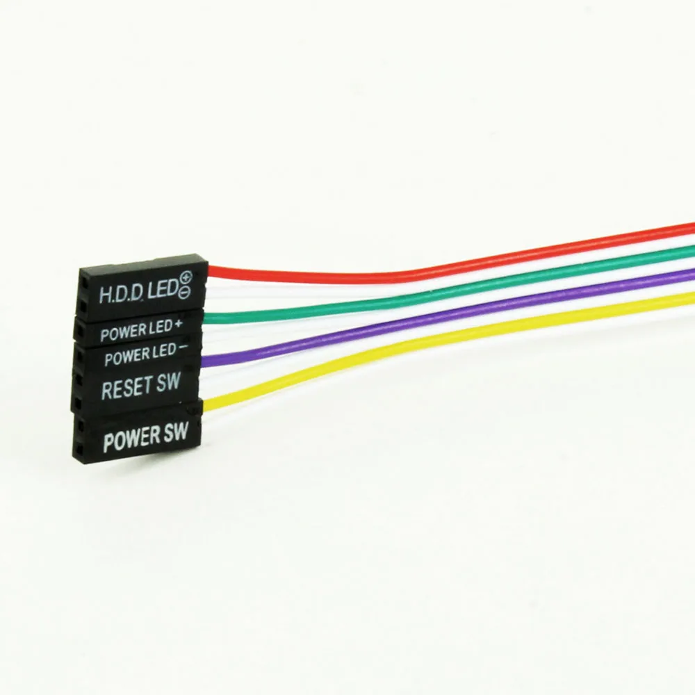 Câble d'alimentation pour carte mère PC, interrupteur à bouton, remplacement d'une alimentation cassée, indicateur HDD, Cristal des E/S, 65cm