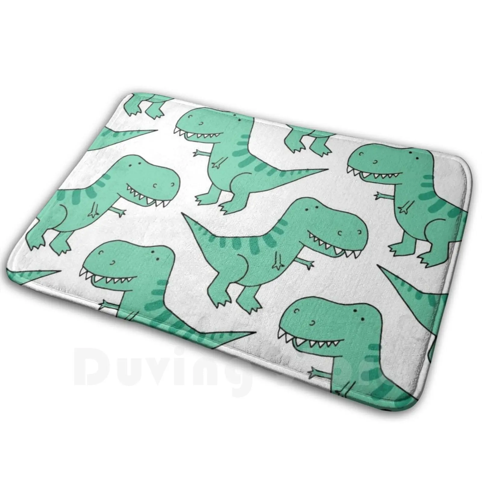 Dinosaur Print Soft Non-Slip Mat Rug Carpet Cushion Dinosaur Dino T Rex Rex Rawr Roar Cartoon Cute Boys Fun