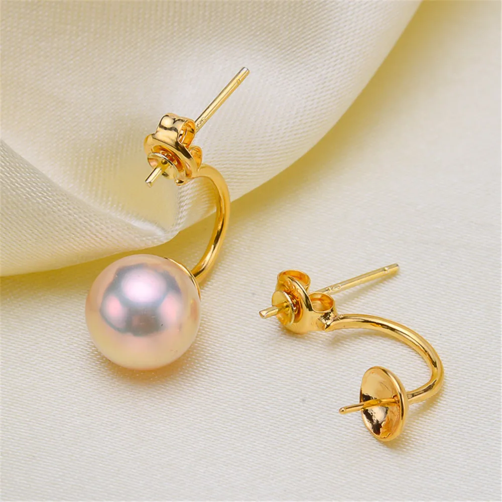 Handmade Jewelry Earrings Fittings Silver Earring Hook Claps Accessories For Women Pearls Earring Making