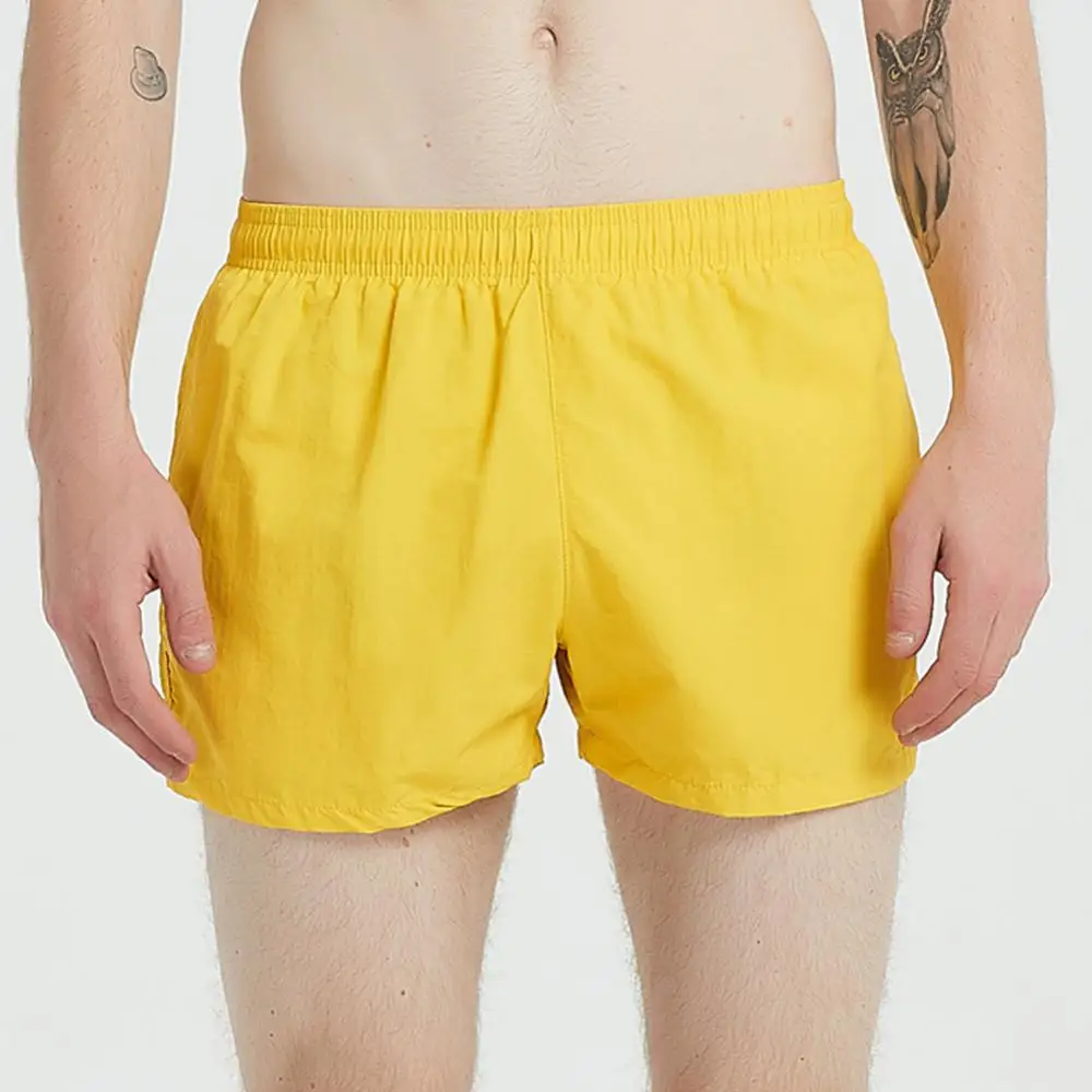 

Summer Men Running Shorts Solid Color Quick Drying Male Sweatpants Elastic Drawstring Beach Swim Jogging Shorts Plus Size
