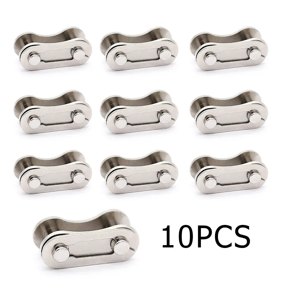 10pcs Bicycle Chain Master Link 1/2 X 1/8 Steel Single Speed Quick Chain Master Links Connector Bike Accessories