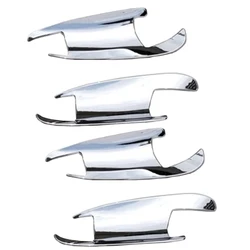 4pcs/set Door Handle Inserts Silver ABS Chrome Car Door Handle Cup Bowls Accessories Fit For Mercedes-Benz C GLK Class W204