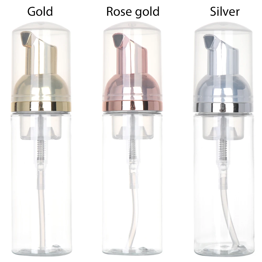 Plastic Foam Pump Bottle Foaming Bottle Empty Face Eyelashes Cosmetic Bottle Cleaner Soap Dispenser Foam Bottle Rose Gold