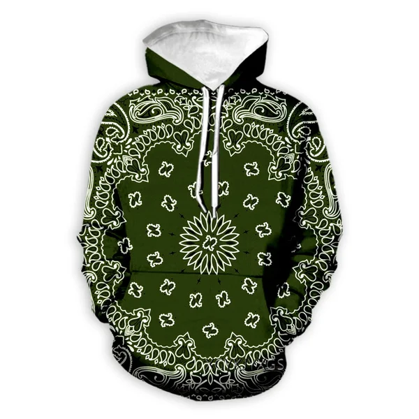 

New Bandana Pattern 3D Print Causal Clothing Fashion Men Women Tracksuits Crewneck Hoodies Plus size S-7XL harajuku man hoodies