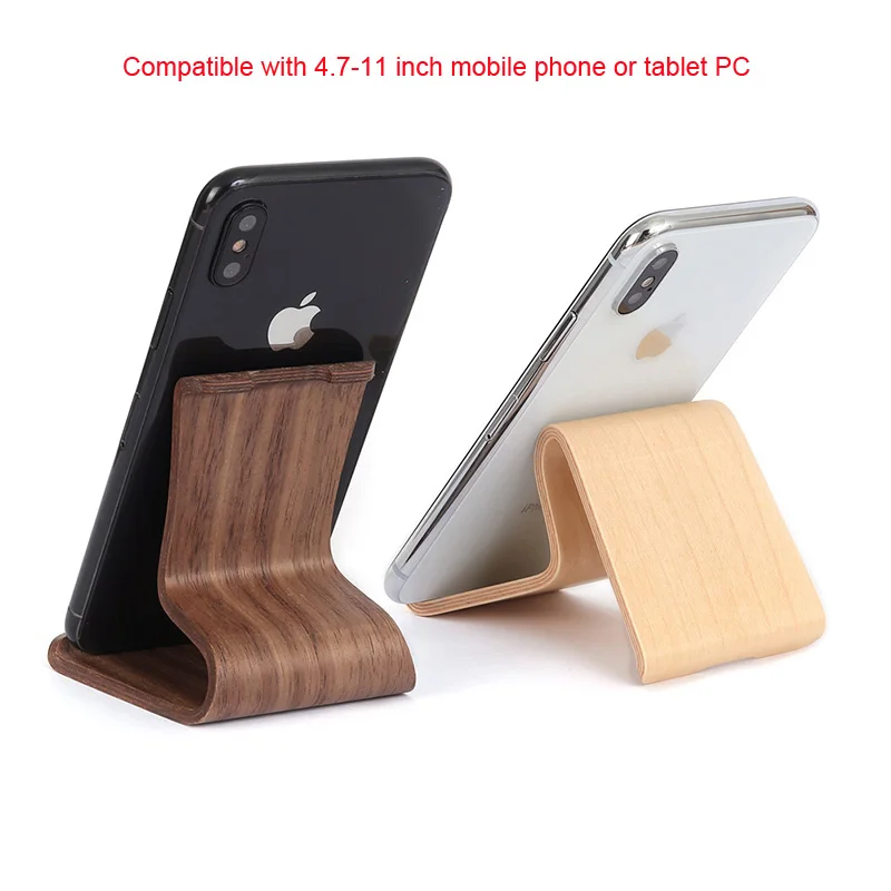 Universal Mobile Phone  Stand for iPhone samsung xiaomi ipad Wooden support wood Holder Tablets PC Keeper  Android SmartPhone