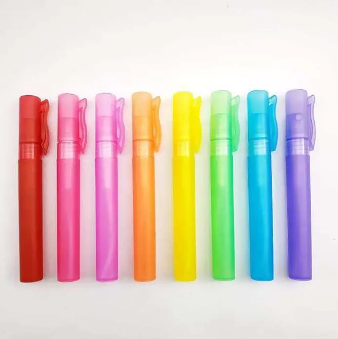 

500pcs/lot Wholesale 10ml Mini Refillable Empty Pen Shape Perfume Atomizer Spray Bottle Colorful Travel Portable Container SN672