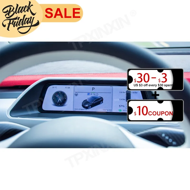 

Android Digital Meter Bildschirm Für Tesla Auto GPS Navigation Kopf Einheit Multimedia IPS Auto Dashboard Instrument Display