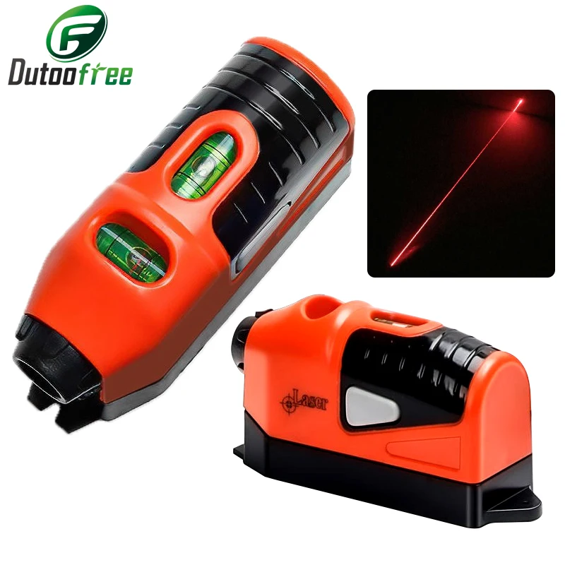 1PC Mini Multipurpose Level Laser Guide Leveler Straight Project Line Spirit Vertical + Horizontal Double Bubbles Level Tool