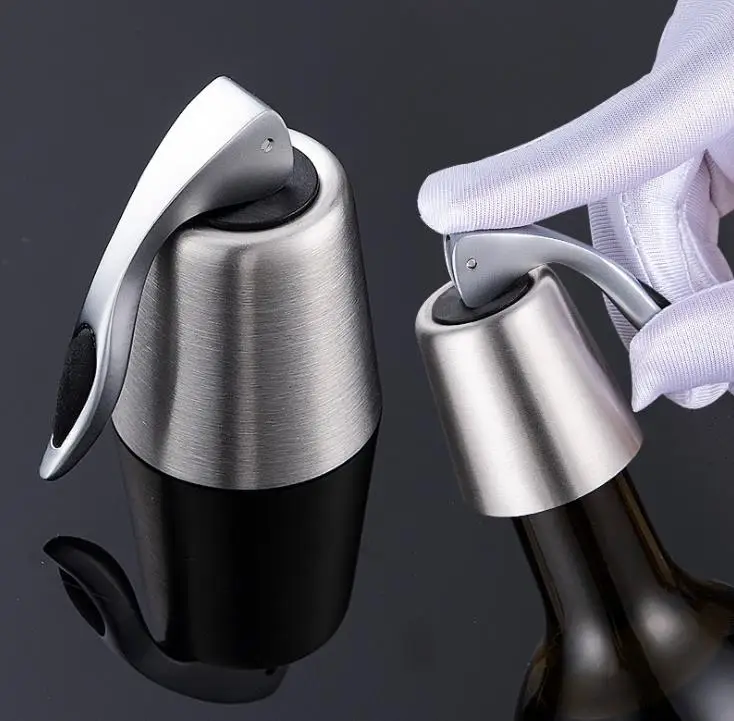 Bar Tools Stainless Steel Vacuum Sealed Red Wine Bottle Stopper Sealer Saver Champagne SN3927