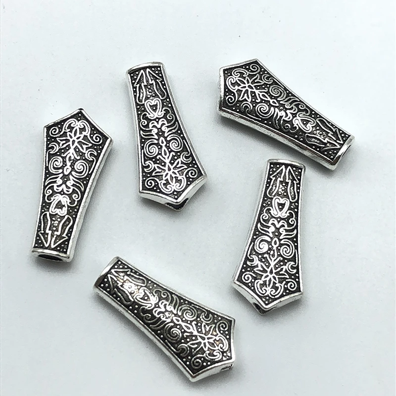 10pcs Charm big hole connection for jewelry making DIY handmade rosary pendant prayer beads bracelet metal tassel accessories