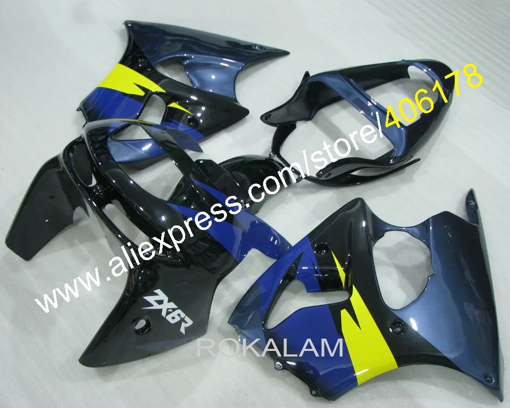 Cheap 98-99 ZX-6R Motorcycle Fairing Kit For Kawasaki Parts Ninja ZX6R 1998-1999 Multi-Color Road Bike Fairings Body Kit