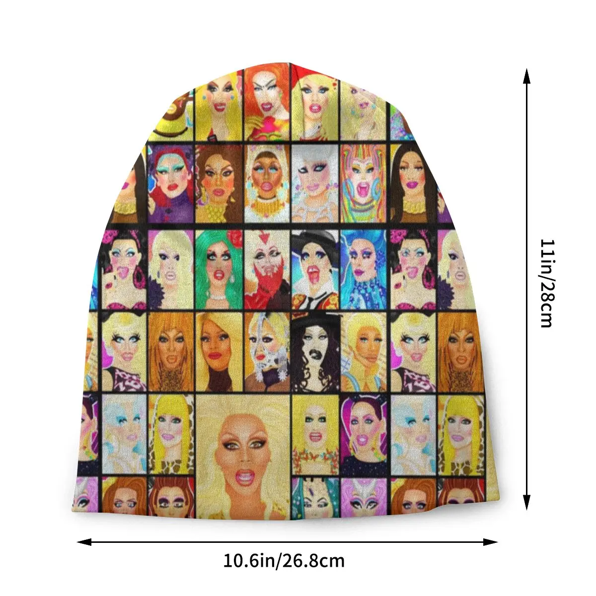 Drag Queen Royalty RuPaul's Drag Race LGBT Lesbian Queer Caps Hip Hop Skullies Beanies Hat Male Dual-use Bonnet Knitting Hats