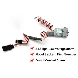 2-6S akumulator do RC Lipo miernik napięcia Tester 3 w 1 Alarm utraty sygnału i straty wyszukiwarka samolotów i niski miernik napięcia z buzzerem