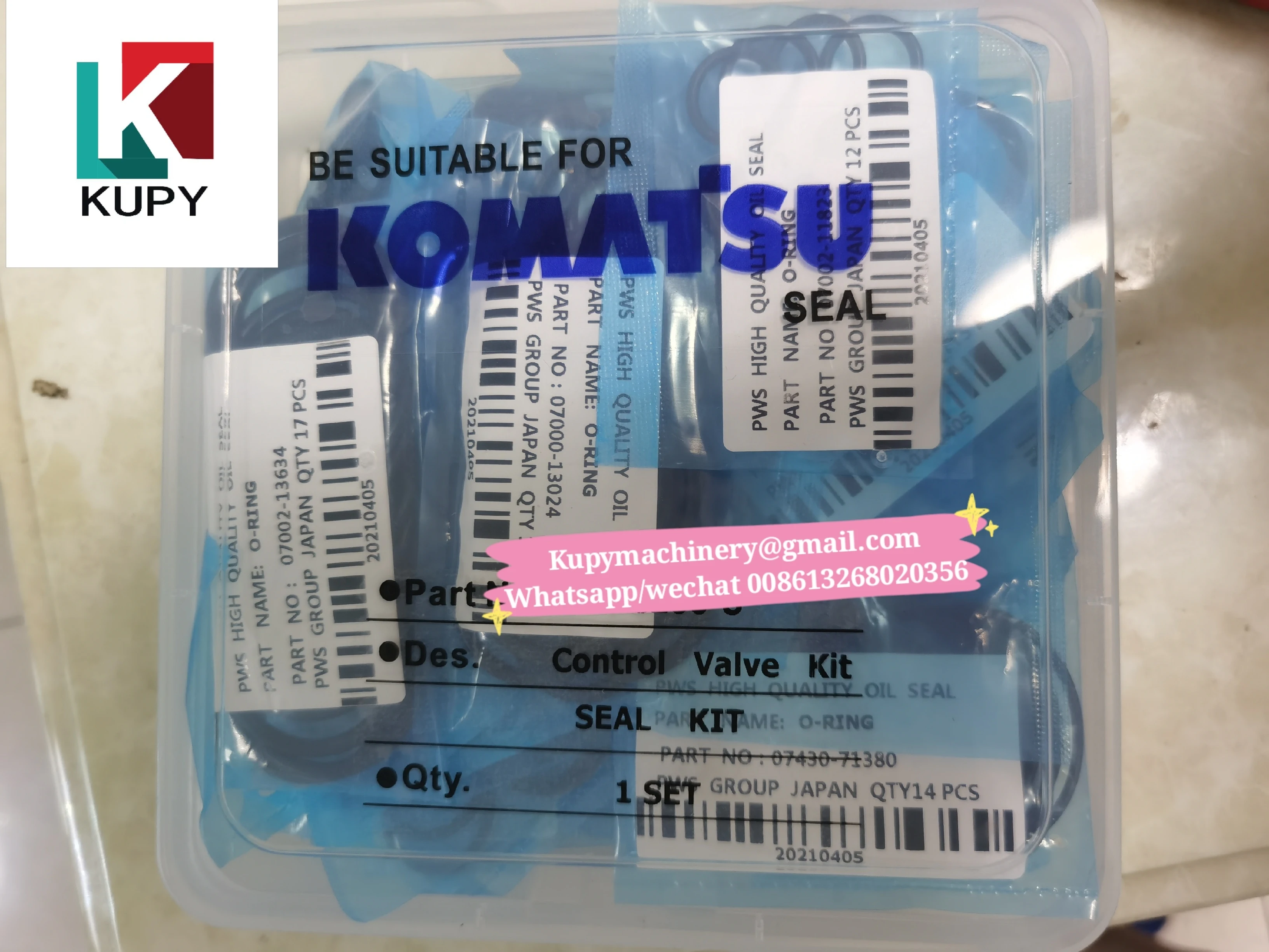 PC200-8 Control Valve Repair Seal Kit for Komatsu Excavator control valve seal kit for pc200-8