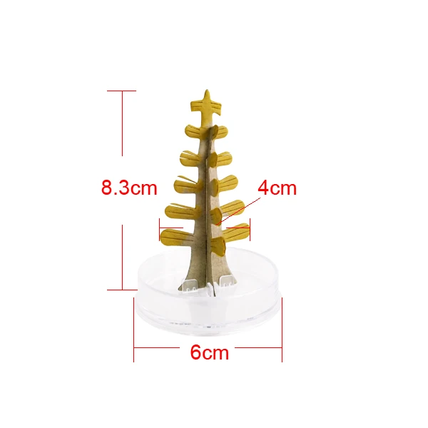 2020 9x6cm Mini Yellow Magic Growing Paper Trees Toy Magical Grow Christmas Tree Hot Funny Educative Baby Science Toys Novelty