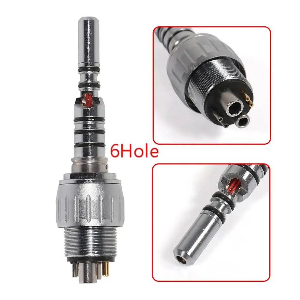 Dental Big/Standard Head LED Fiber Optic High Speed Push Button Handpiece for KAVO or 4/6H Quick Coupler
